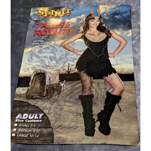 Spirit Halloween Costume Tribal Princess Royalty Indian Adult Women’s L Party
